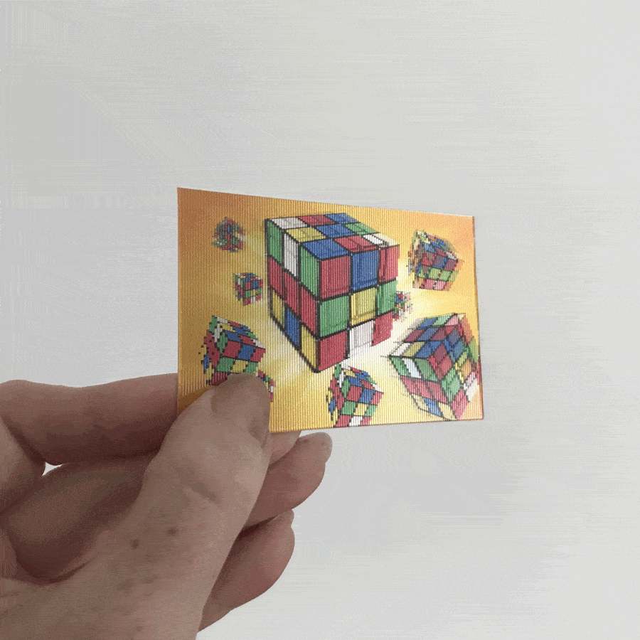 Layered Lenticular Business Cards