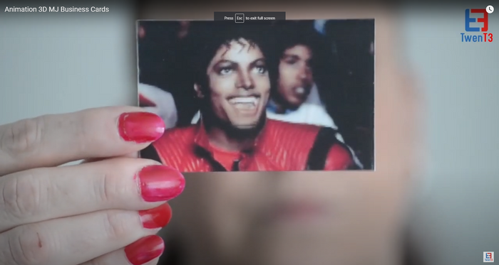 Lenticular Business Cards - Michael Jackson Animation