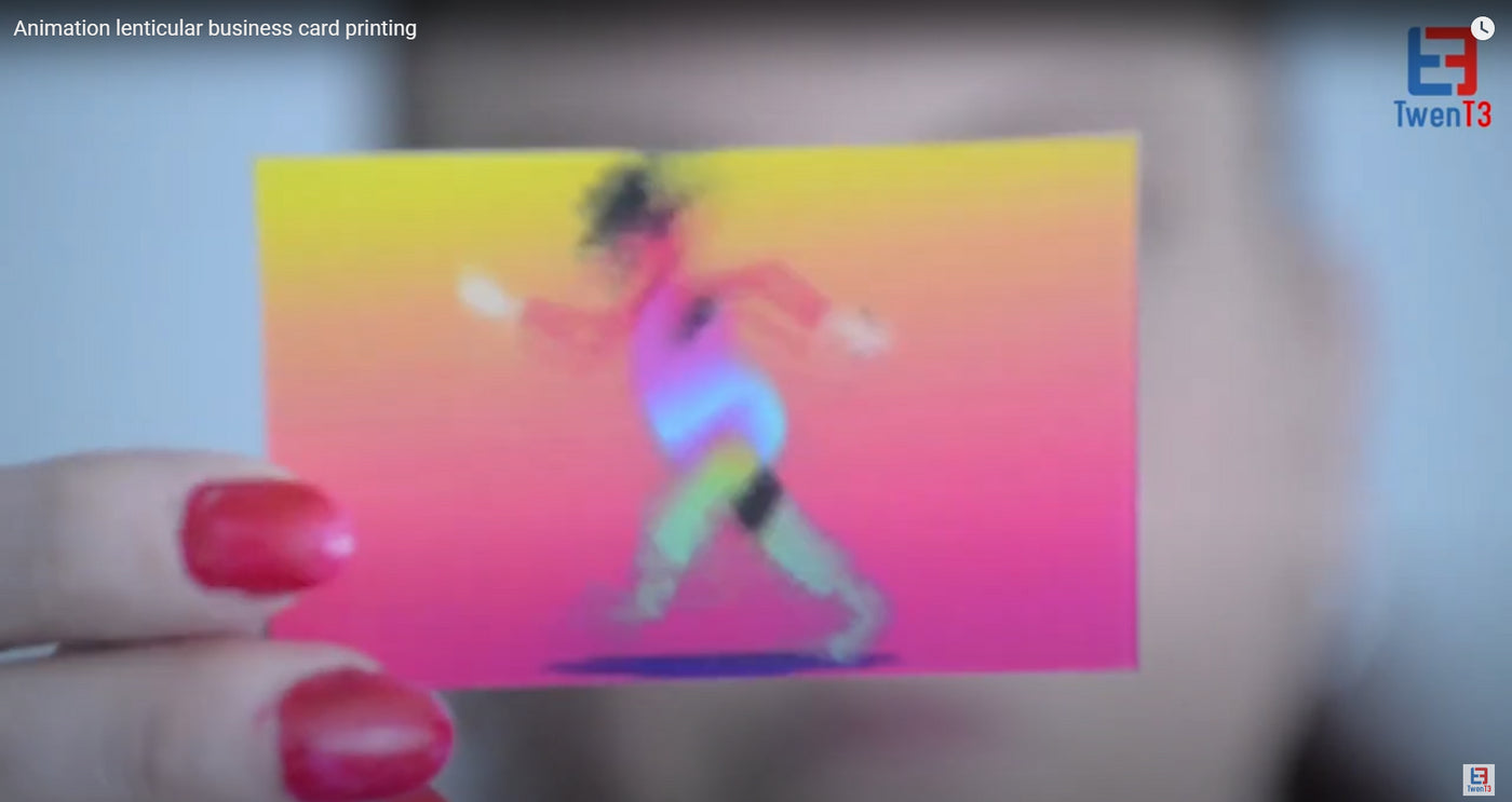 Lenticular Business Cards - Animated Walking Man