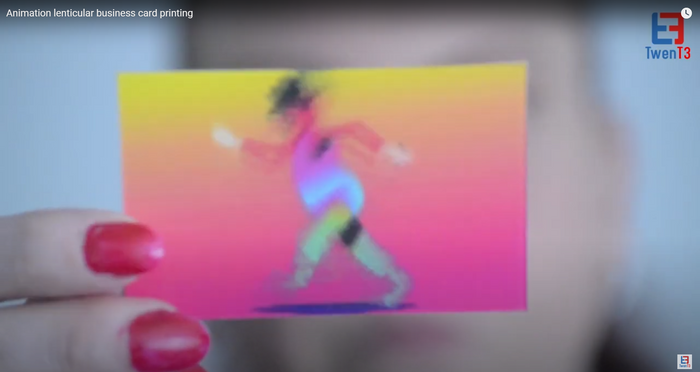 Lenticular Business Cards - Animated Walking Man