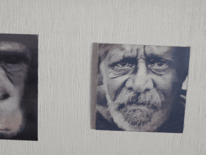 Lenticular photography of a man