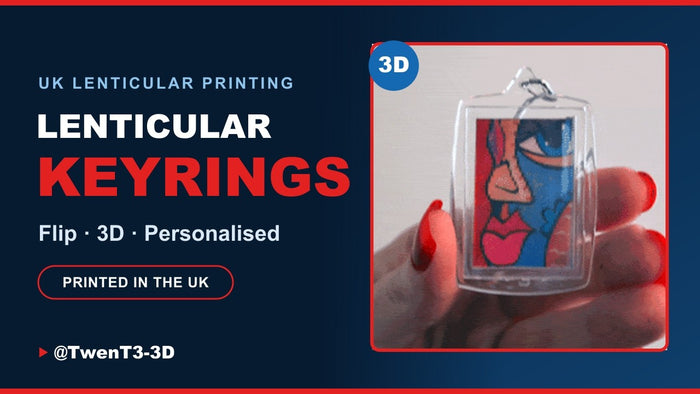 lenticular keychain by TwenT3 UK, custom lenticular printing