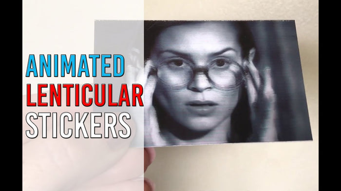 custom lenticular stickers by TwenT3 UK, 3D flip labels